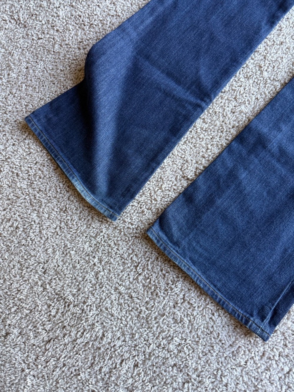 Dark Blue Flare Jeans — Women's Flared Denim Size 27/4 Long - Picture 7 of 7